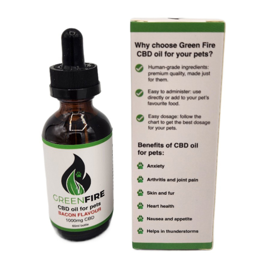 Green Fire CBD Oil for pets , Bacon Flavoured